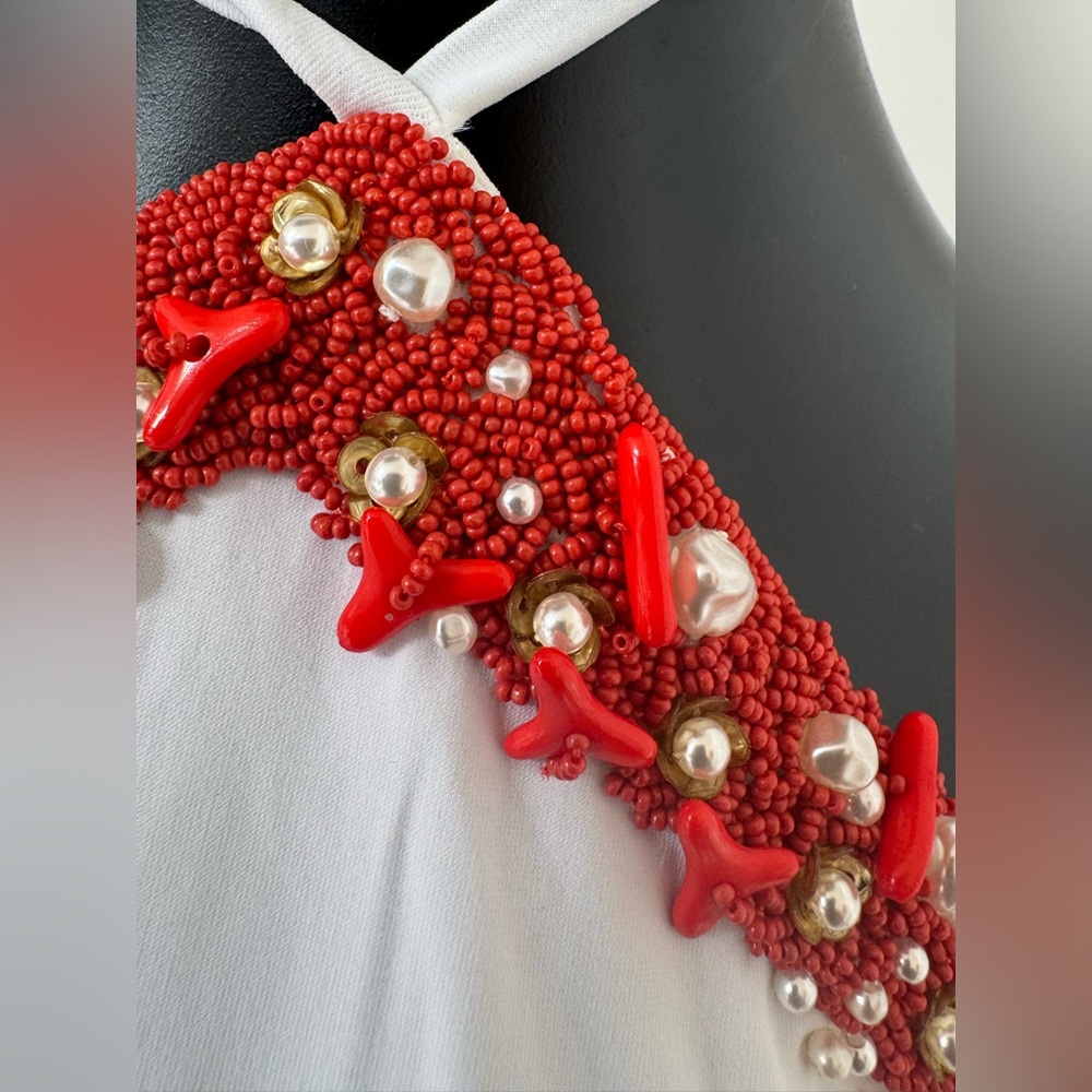 VALENTINO GARAVANI Beaded Cut-Away Swimsuit $4,708 large comes with dust bag - Picture 11 of 17